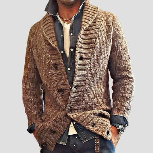 Sebastian | Vintage Lapel Knit Cardigan