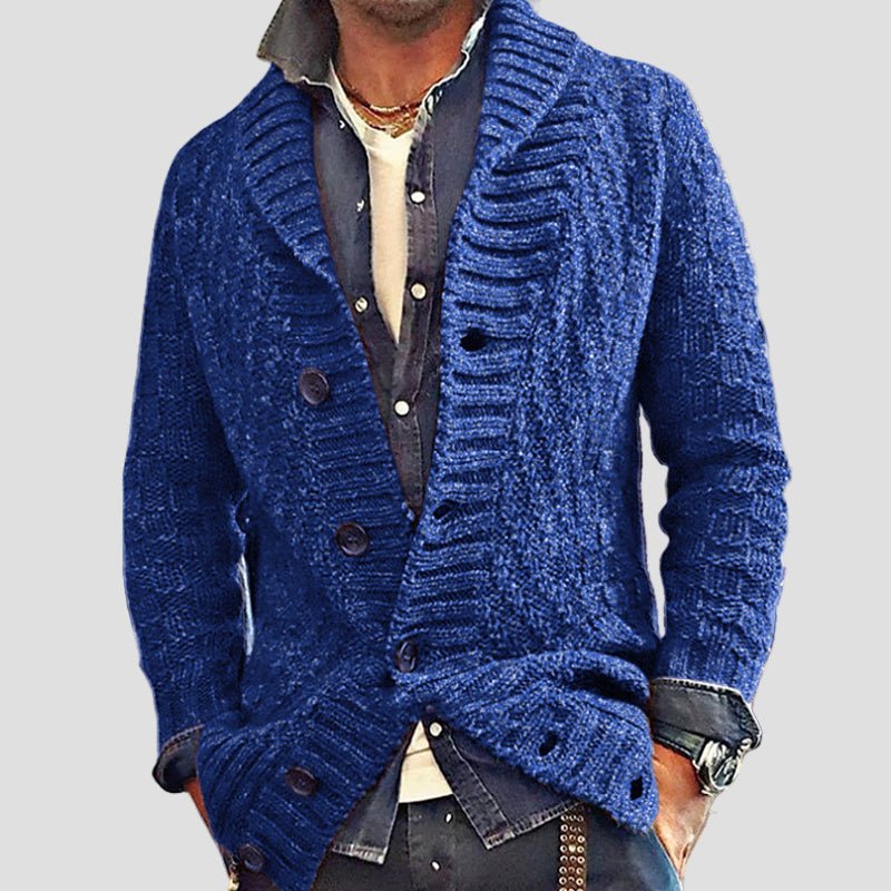 Sebastian | Vintage Lapel Knit Cardigan