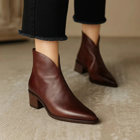 Viela | Premium Leather Ankle Boots