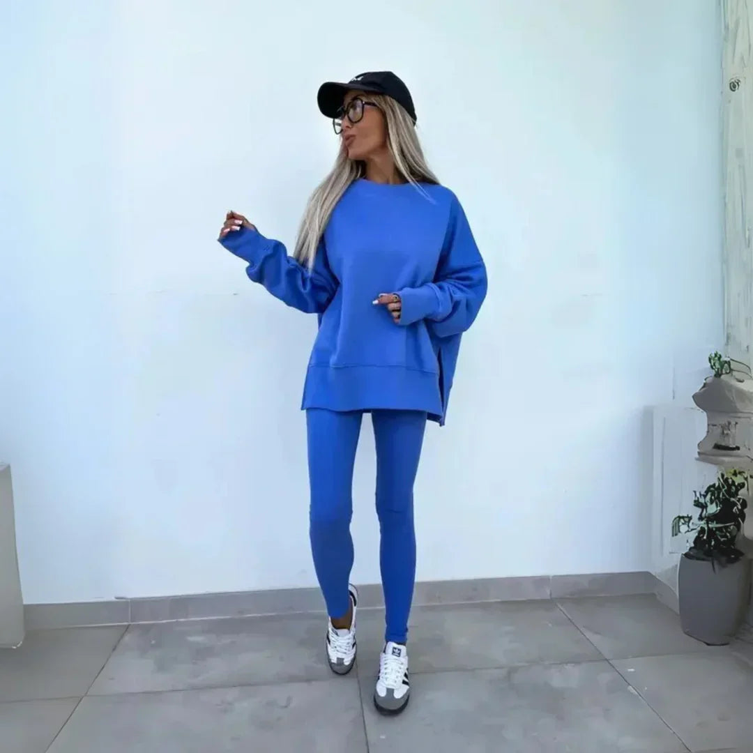 Yachi | Casual Long Sleeve Sweatshirt and Pants Set