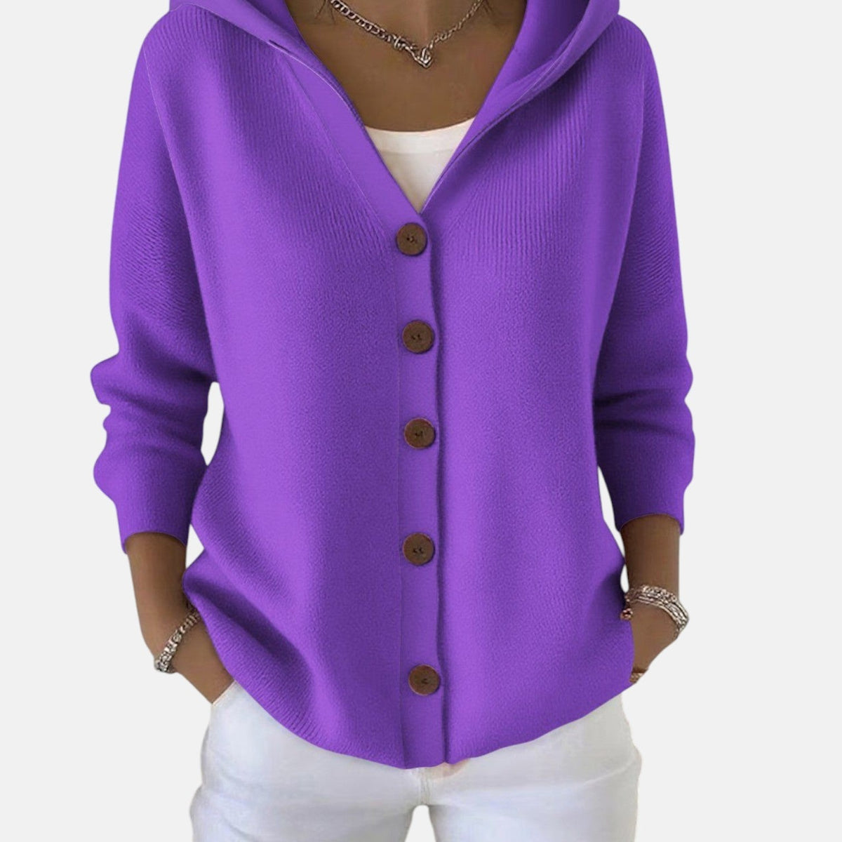 Zoé | Soft Hooded Knit Cardigan for Effortless Everyday Comfort